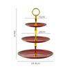2/3 Layer Dessert Plate Gold Snack Platter New Cake Stand Fruit Tray  Party