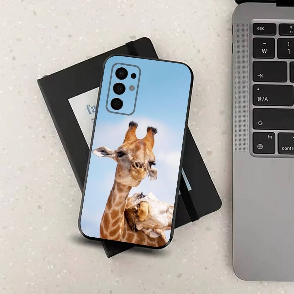Animal Giraffe Cute Funny Case For Samsung Galaxy A91,A80,A73,A72 ,A71,A53A52,A32 ,A31A22,A21s,A20,Black Cover
