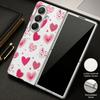 Чехол-коллаж со стикерами-сердечками INS Для Samsung Z Fold 8 Ultra 7 6 5 Роскошная Плакированная Кожаная Накладка Жесткий Чехол Для Телефона Для Galaxy Z Fold8 Fold7 Fold6