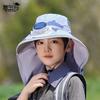 Children's hat summer eaves shawl bucket hat solar fan sun hat boys and girls outdoor sun hat