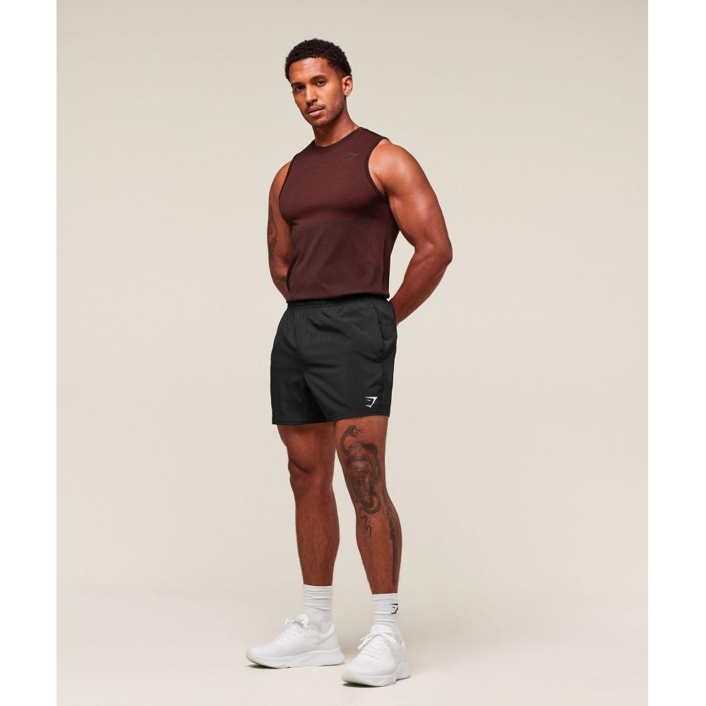 Gymshark Бесшовный топ Vital Черный Красный A2b4y Rb30