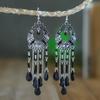 Fashion Boho Beads Chain Tassel Drop Dangle Long Earrings For Women Handmade Geometric Enamel Bohemian Vintage Earrings Jewelry