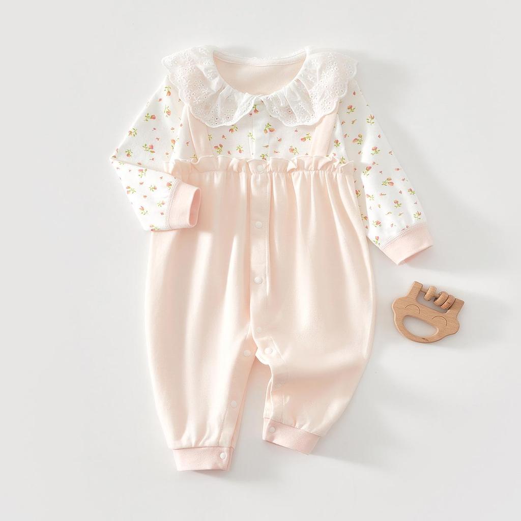 Комбинезон для новорожденных с длинными рукавами 2024 года — супер милый комбинезон на весну/осень для раннего ползания