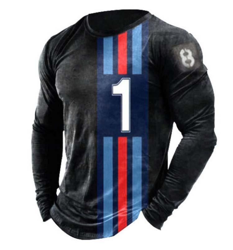 3D цифровая печать мужская модная повседневная верхняя одежда пуловер футболка с круглым вырезом