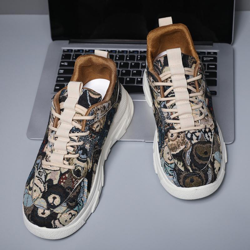 Fashion Men's Casual Sport Sneakers Breathable Mesh Fashion 2025 Autumn New Running Shoes High Quality Outdoor Thick-soled Casual Shoes