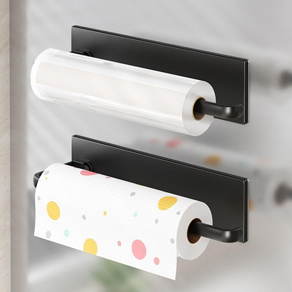 Настенная стойка для хранения рулонной бумаги, экономящая место, стойка-вешалка для полотенец, стойка для хранения пищевой пленки, ванная комната