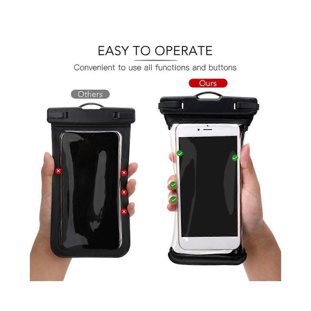 Waterproof Phone Pouch IPX8 Waterproof TPU Phone Case Bag with Lanyard for Outdoor Water Sports Kayaking Boating Swimming