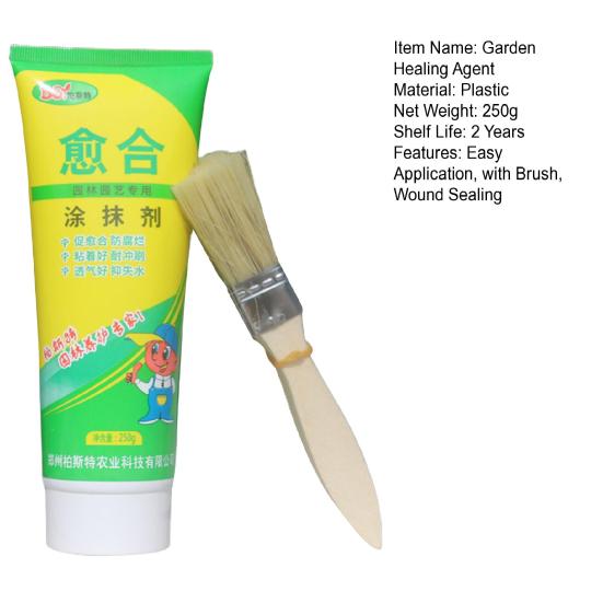 250 г паста для прививки бонсай, лечебное средство для растений с щеткой для ремонта повреждений, паста для обрезки, принадлежности для растений
