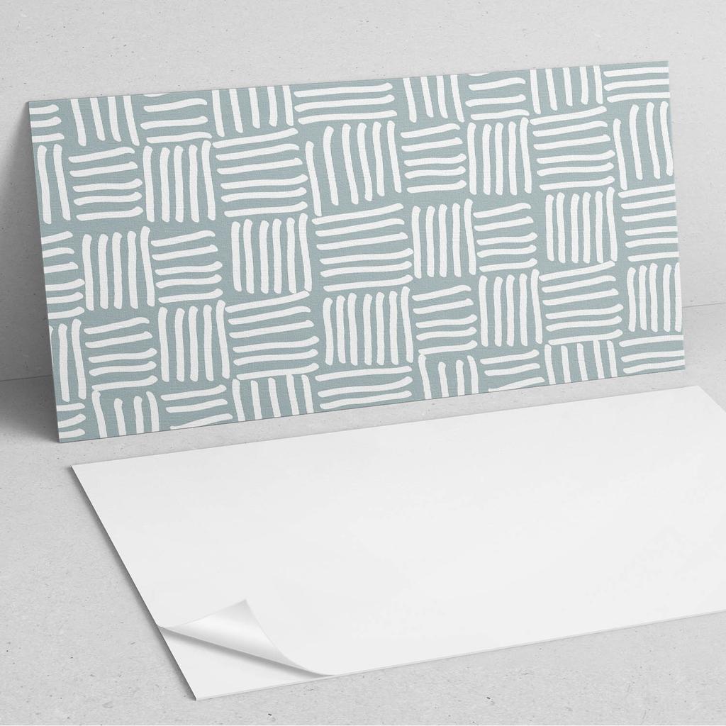 Winylowe Kafelki Z Grafiką Do Łazienki Geometryczny Wzór Linii 10X40X20 Cm