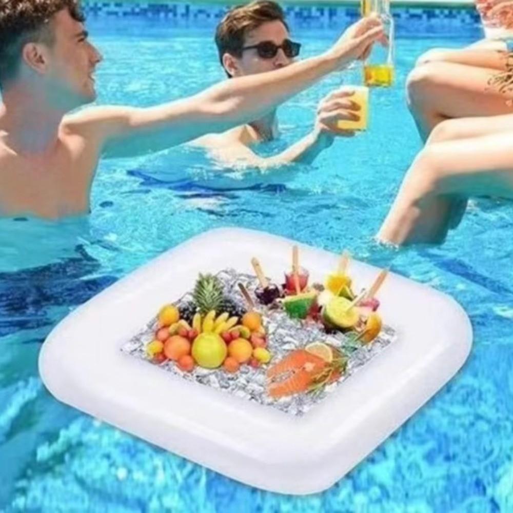 PVC Inflatable Serving Bar Multi-functional Pool Float Tray Summer Salad Tray Pool Party