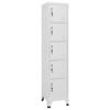 VidaXL Locker Cabinet Filing Cabinet Storage Furniture for Sports Equipment Cleaning Products Interior Office Grey 339789