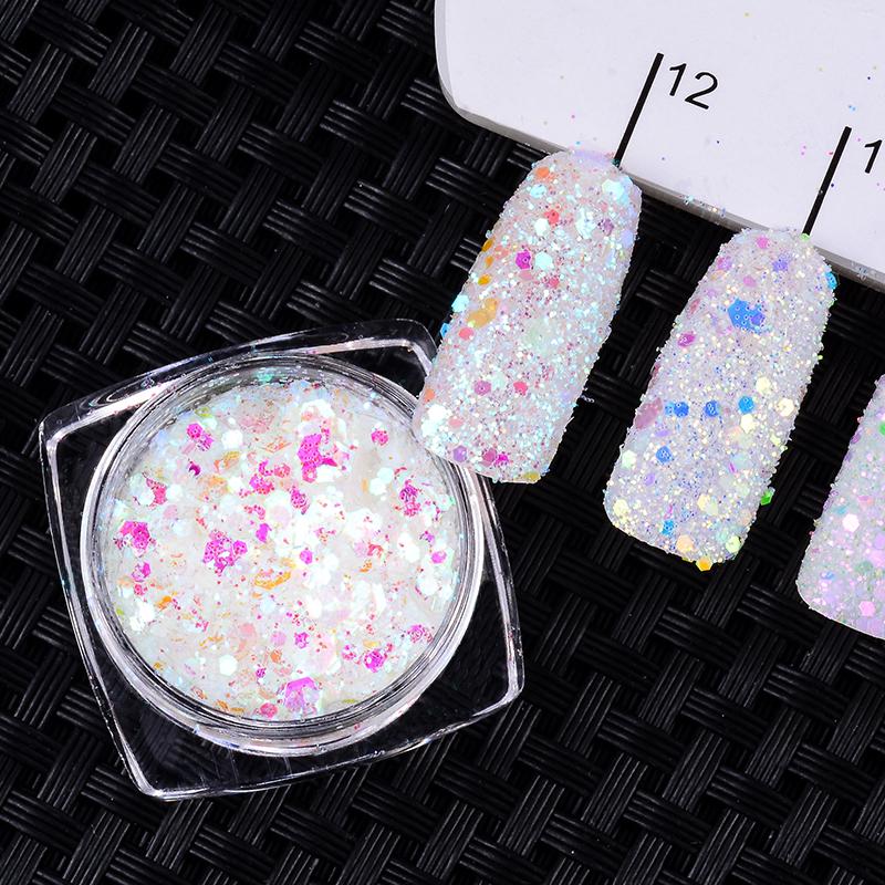 1g Holographic Shiny Nail Art Glitter Powder Dust Decor Sequins Chrome Pigment