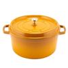 Staub Pico Cocotte Round 28cm 1102812 Enameled Pot Rund Brater Mustard Yellow Pico Cocotte Pot Stylish Cookware Kitchen Supplies [Staub]