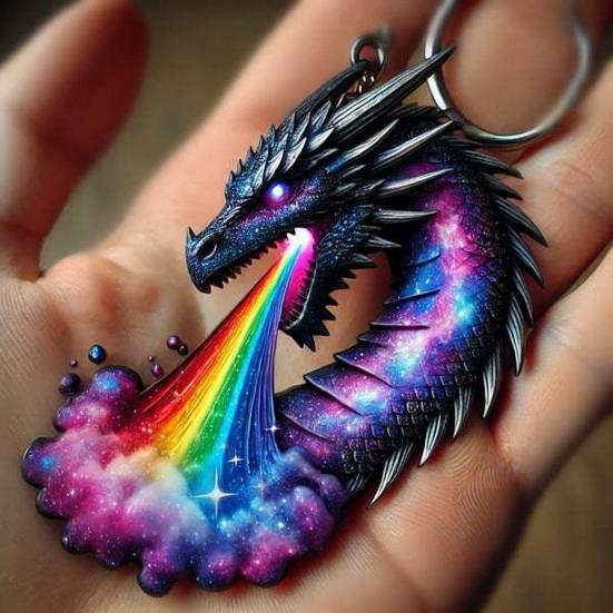 Акриловый брелок-подвеска в форме 3D дракона для детей и взрослых, сумка, чемодан, телефон, многофункциональное подвесное украшение