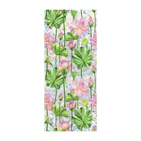 Цветочная витражная пленка для окон Лотос Ипомея Цветочная статическая наклейка на окно Снимаемая Декоративная Статическая наклейка Блокирующая УФ-излучение Наклейки для приватности для гостиной