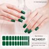 New Solid Color Simple Semi-cured Nail Stickers 20 Finger Gel Nail Stickers