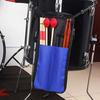 Drumstick Bag Thickened Oxford Cloth Drum Stick Holder Storage Case with Hooks Inside for Percussion Sticks Drum Mallet