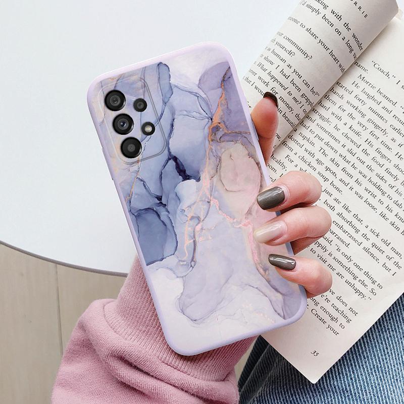 Чехол для Samsung Galaxy A53 5G A 53 Задняя крышка Защитный силиконовый Funda Модный Мраморный Каменный Текстурный Coque для Samsung A53 Capa