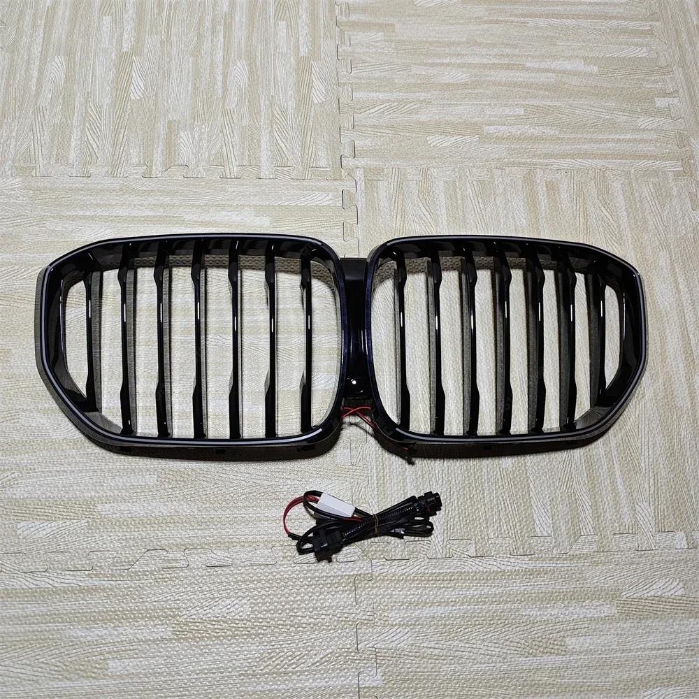 Front Kidney Grill Grille Racing Grills Grille With LED Lights For BMW X5 G05 M50i M50d xDrive30d 40i 40d 45e Pre-LCI 2018-2023