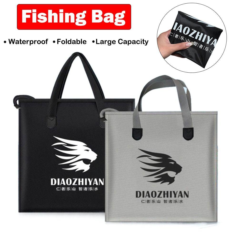 Waterproof Fishing Bag Foldable Fishing Tackle Bag Portable Fish Lures Baits Container