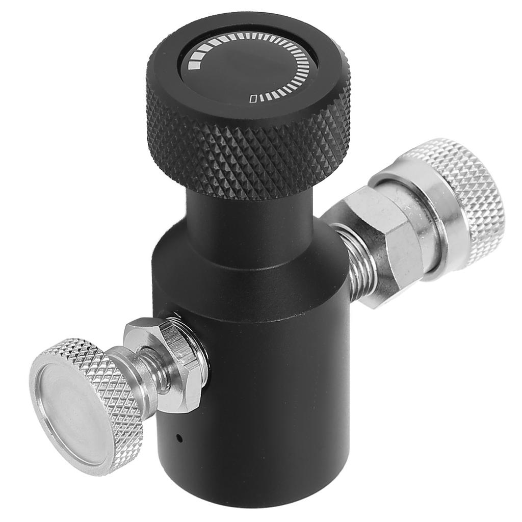 G1/2-14 CO2 Refill Adapter Connector Black Soda ASA Release Valve with 8mm Female Quick Plug