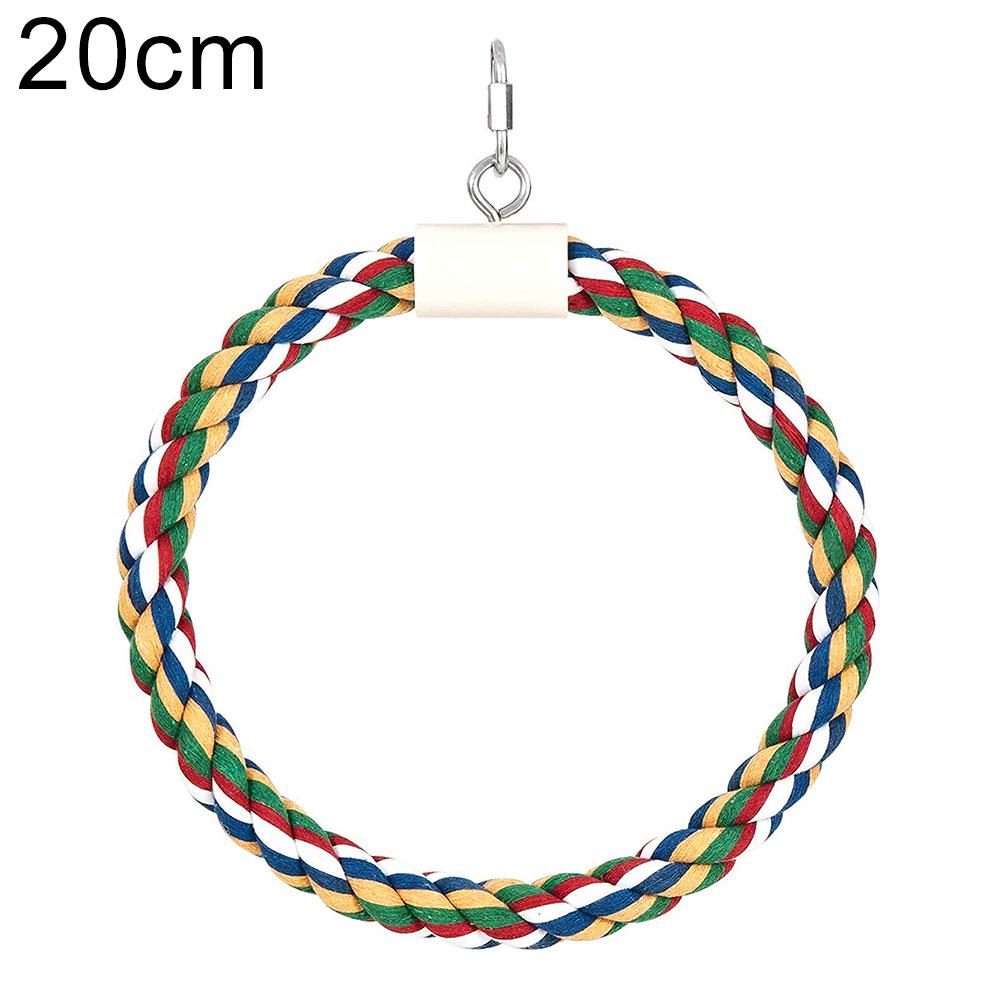 Игрушка Puntos Chew Play для домашних животных, птиц, попугаев, хлопковая веревка, круглая подставка для кольца, подвесная клетка-качалка