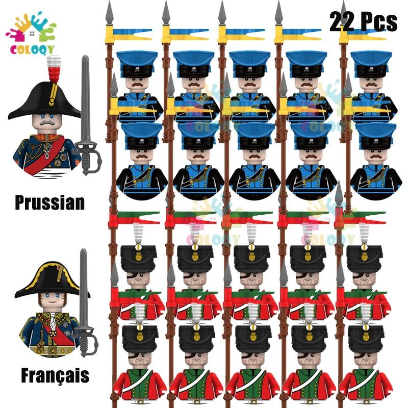 Kids Toys 22Pcs/10Pcs Napoleonic Wars Military Soldier Building Blocks Imperial Navy Figures Toys For Kids Birthday Gifts