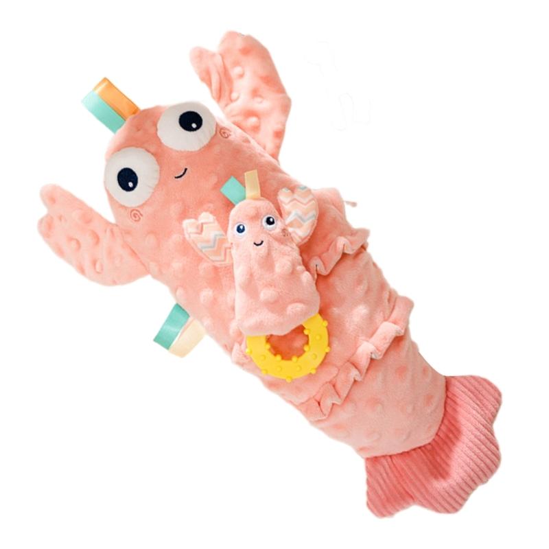 Плюшевая кукла-животное для новорожденных, мультяшная подушка с хвостиком для малыша, успокаивающая игрушка 0-1 год, развивающая игрушка для младенцев