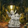 Nordic Angel Girl Resin Ornaments Solar Hexagonal Light Outdoor Garden Balcony Home Decorations Statue