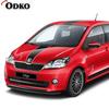 Car Bonnet Racing Sport Stripes Auto Engine Cover Decals Hood Roof Tail Trunk Decor Stickers Fit On 3-5 Door For Skoda Citigo