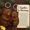 1/2Pcs Bear Couple Keychain Set Hug Matching Keychain Car Backpack Key Holder Festive Party Accessory
