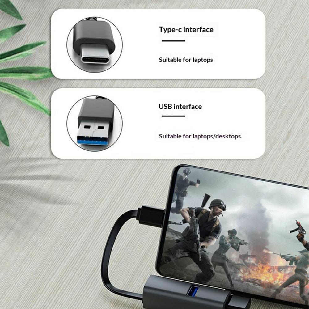 TYS-3U-C 3 in 1 USB 3.0 Hub Adapter Portable Type-C Docking Station Support Mouse Keyboard Flash Drive Compatible Windows / MacOS / Linux