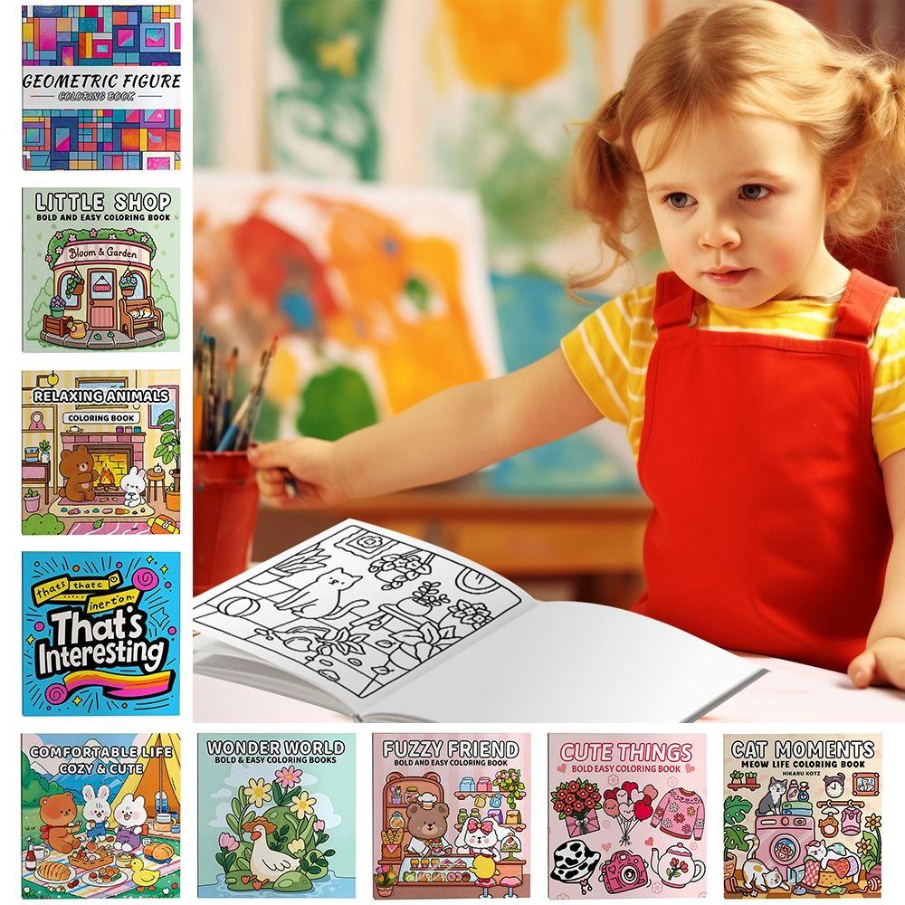 Stress Relief Graffiti Painting Book Cartoon Paperback Montessori Drawing Toy for Adults And Teens