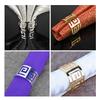 Stainless Steel Napkin Rings for Table Decoration Hollow Pattern Round Napkin Rings