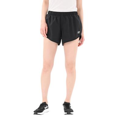 Спортивные шорты 3 дюйма BK [New Balance] Женские (с внутренним) (WS51209) (черный)