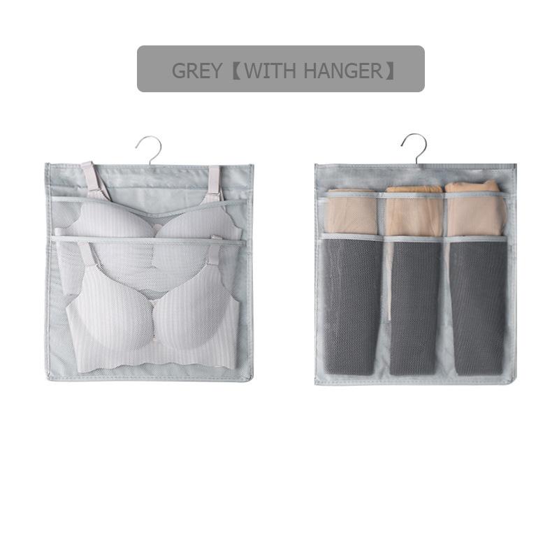 Сумка для хранения нижнего белья Подвесная сумка Настенный двусторонний шкаф для одежды Домашние носки Подвесная сумка для бюстгальтера