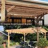Yousheng 1/2Pcs Pergola Угловой опорный кронштейн из нержавеющей стали 45-градусный угловой кронштейн для крепления столбов из дерева, устойчивый к погодным условиям