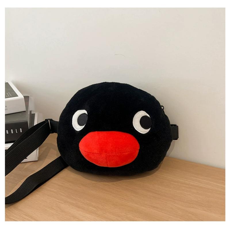 Cute Pingu Plush Backpacks Cartoon Penguin School Bag Kawaii Versatile Fashion Doll Shoulder Bag Commuting Travel Bags Kid Gift
