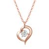 K18 Pink Gold Necklace for Luxury Zirconia Heart Anniversary Gift Wrapping Included [FANCIME] Women, Pendant, Swinging, Mother's Day, Christmas,