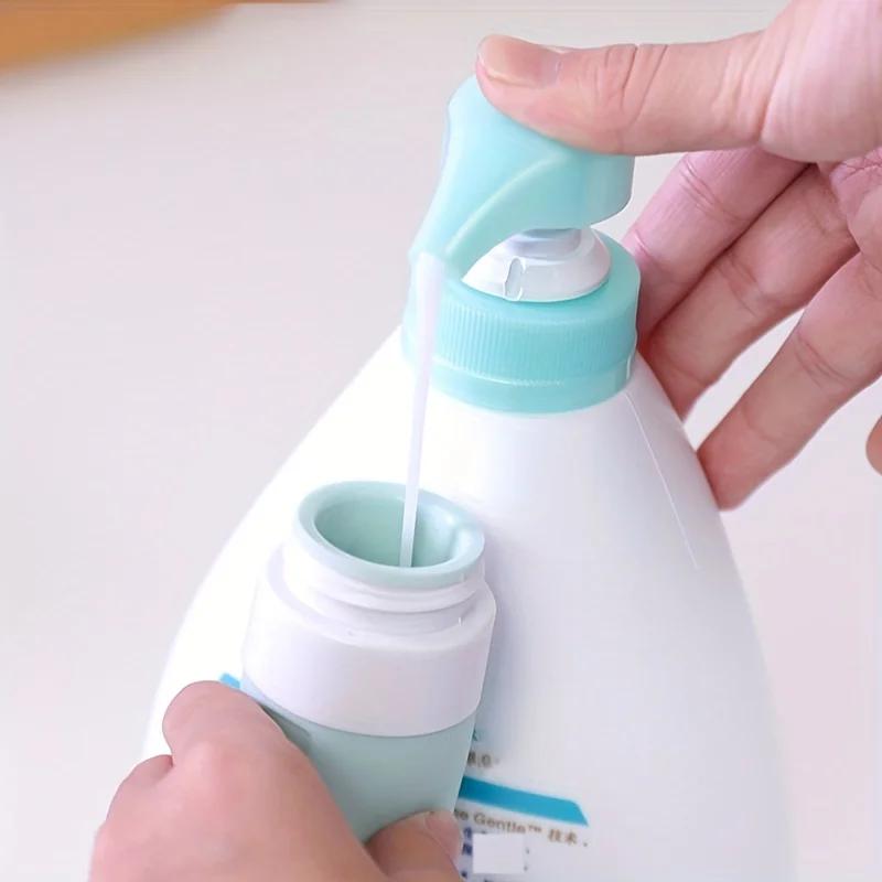 4 шт. Силиконовые дорожные бутылки, косметический дорожный раздельный набор, 60 мл, дезинфицирующее средство для рук, портативная бутылка для хранения