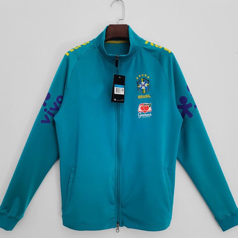 Brazil National Team Soccer Jacket Long Sleeve Hooded Sportswear Men Women Athletic Outerwear
