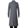 Men's Double-Breasted Wool Blend Over-the-Knee Coat