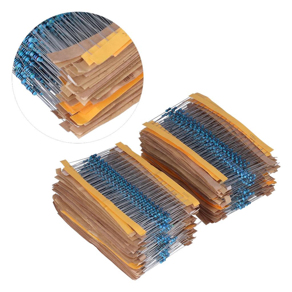 Набор резисторов 2600 шт. Металлопленочные 1 Ом 3 МОм 1/4 Вт Сопротивление Электронные аксессуары