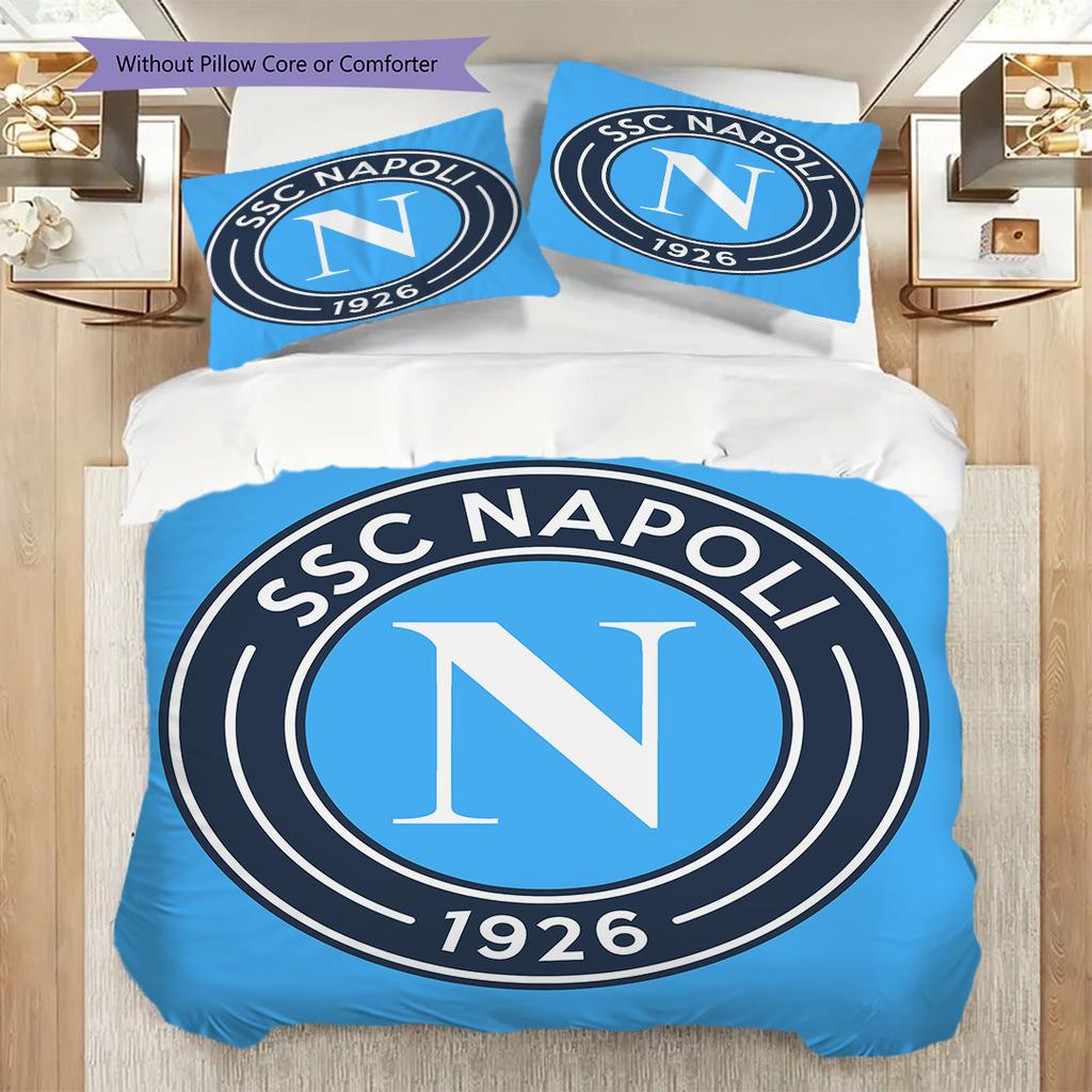 SSC Napoli Комплект постельного белья с узором Одеяло Пододеяльник Наволочка Домашний Декор Подарок на День Рождения (1 пододеяльник + 2 наволочки, без наполнителя)