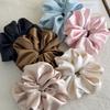 Retro Satin Oversized Hair Scrunchies Solid Color Headband Womes Temperament Head Rope Rubber Bands Lady Fashion Party Hair Ties