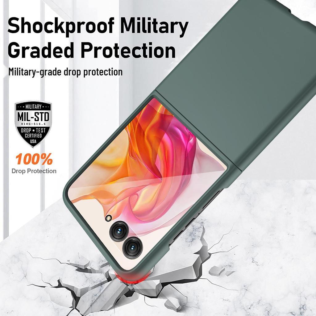 Защитный чехол Motorola Razr50 со складным экраном, ощущением кожи, с закаленным стеклом