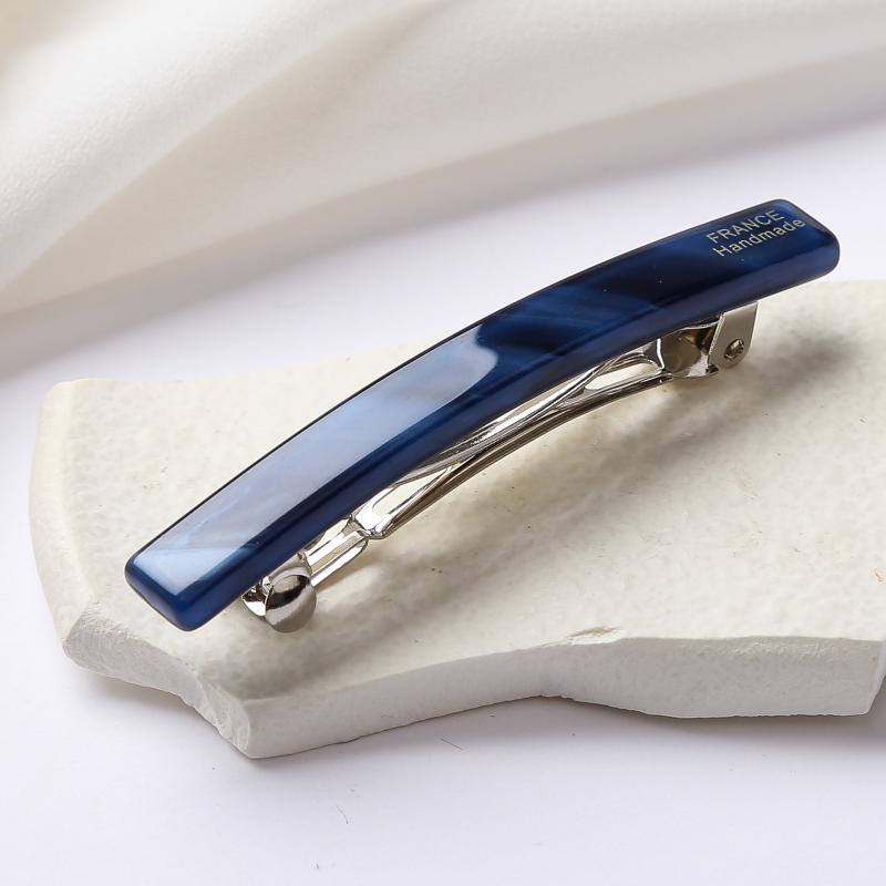 Тонкие заколки для волос 6 см, пружинные французские заколки для пучка, модная синяя прическа, аксессуары для волос для девочек и женщин