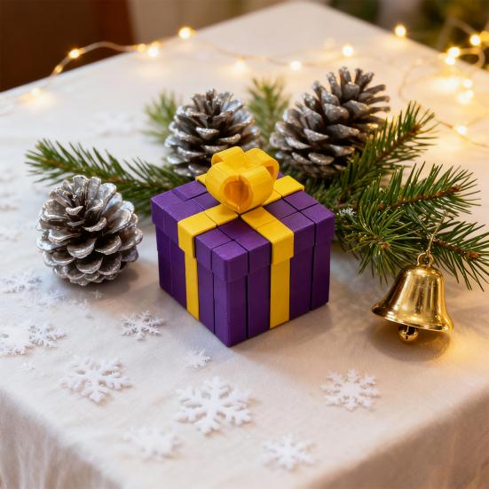 Подарочная коробка Игрушка-непоседа 3D-печать Рождественское украшение Трансформируемая подарочная коробка Игрушка для снятия стресса Наполнитель для чулка для подростков и взрослых Праздничное украшение