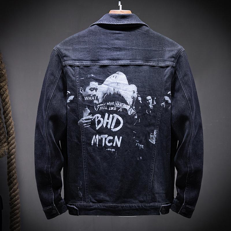 Мужское пальто на весну и осень, корейская версия джинсовой одежды, повседневная осенняя куртка