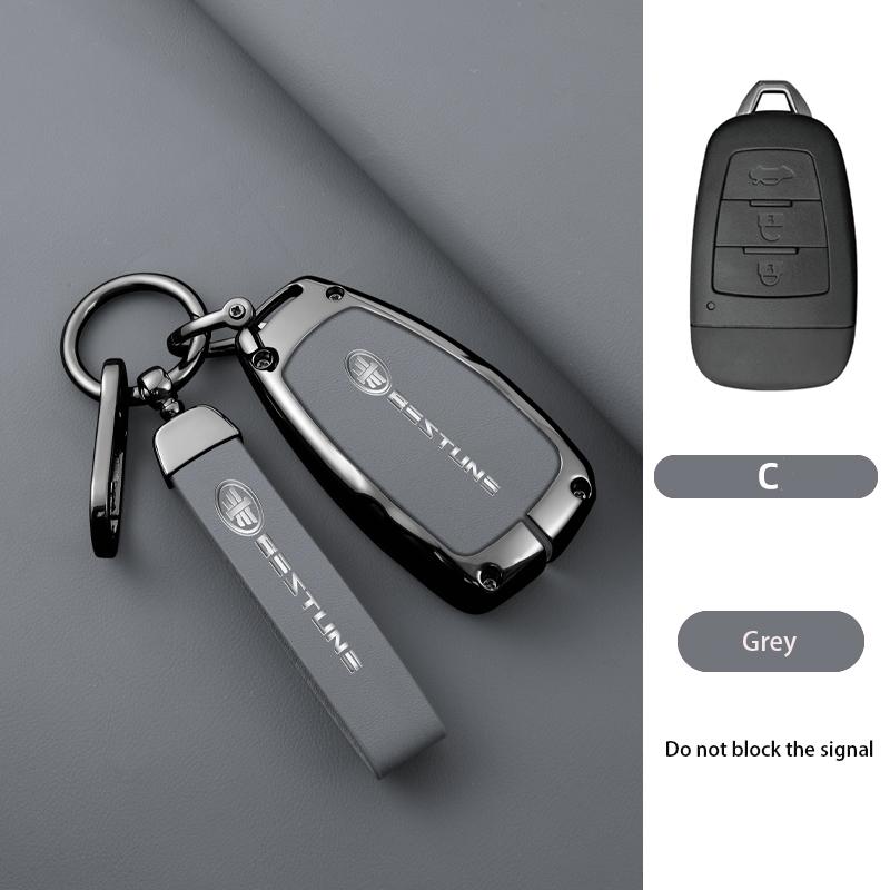 Zinc Alloy Car Smart Remote Key Case Cover Protector Holder Shell for FAW Besturn X80 2018 2019 2020 2021 Keychain Accessories